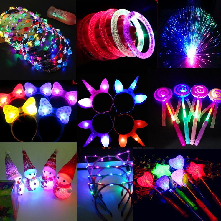 Kids Light Up Bunny Ear Headband, Glowing Fluorescent Party Hair Accessory With LED Lights