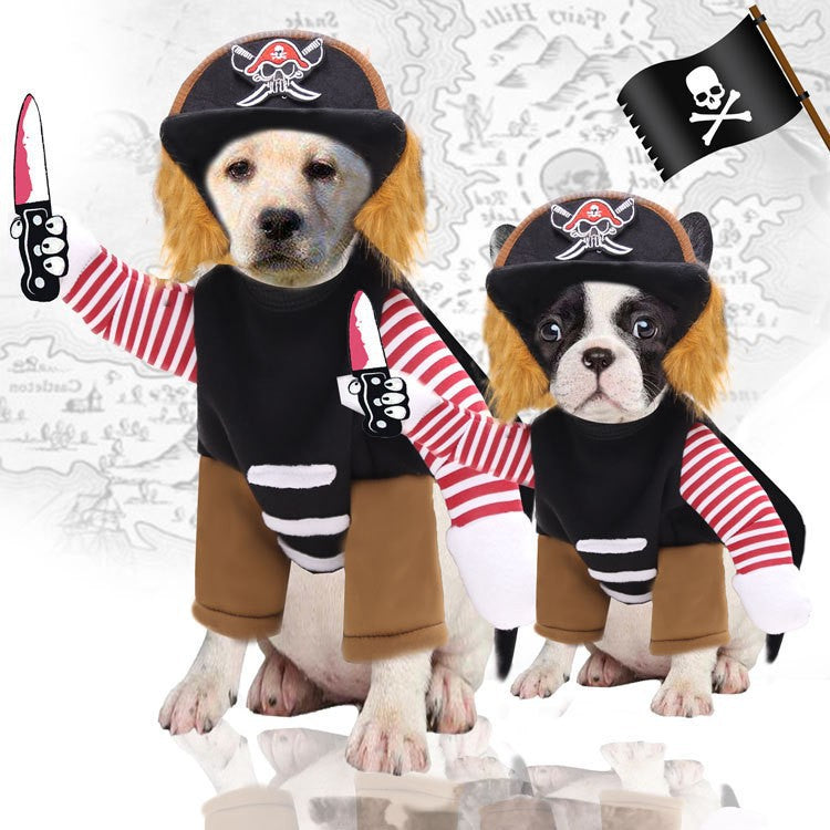 Riding Horse Pet Costume for Dogs and Cats, Funny Santa Claus Outfit for Halloween Christmas