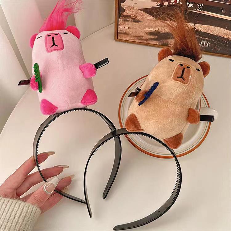 Cute Plush Headband For Girls Kids, Funny Chef Mouse Design High Crown Hair Hoop Accessory