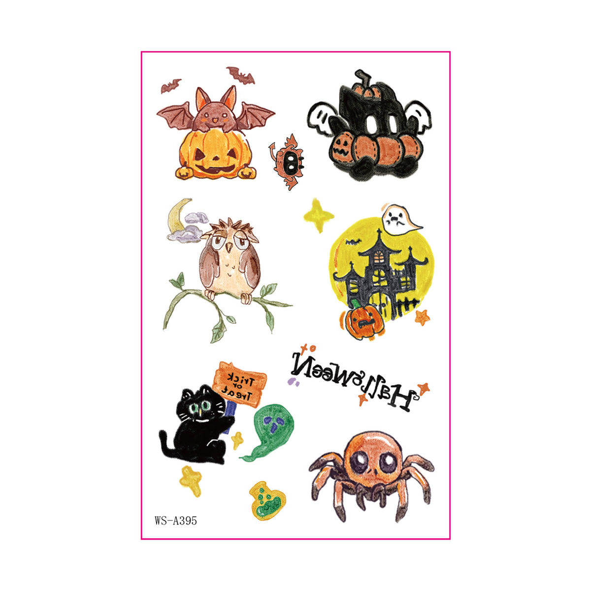 Kids Halloween Temporary Tattoos, Funny Cute Waterproof Sweat Proof Party Tattoo Stickers