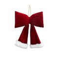 Plush Bow Christmas Ornaments, Festive Holiday Scene Decorations for Mall Store Display
