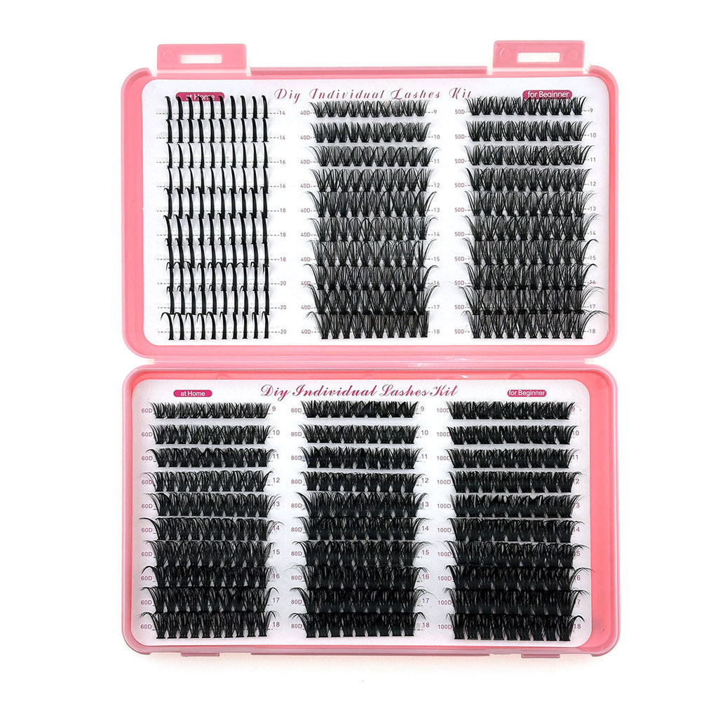 600 Clusters Spike False Eyelashes, 100D Wispy Fairy Eye Lash Extensions For DIY Lash Looks
