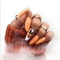 Halloween 3D Press On Nails, Spider Bat Long Blood Drip False Nails For Spooky Party Look