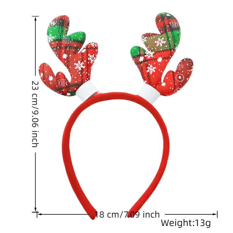 Christmas Party Headband Cute Holiday Hair Accessory for Kids Adults Party Favor Gift