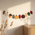 Fall Pumpkin Leaf Bunting Harvest Festival Thanksgiving Banner Mantel Home Party Decor
