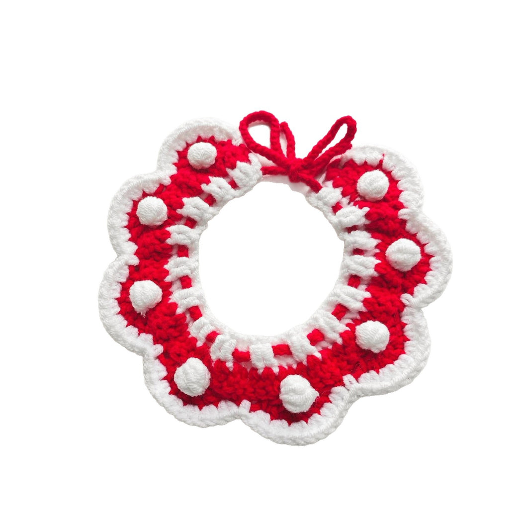 Christmas Knitted Pet Snood Scarf Bib Cat Dog Winter Warm Holiday Pet Accessories