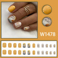 French Style Glitter Press On Nails Collection Sweet Cool Elegant Chic Fake Nails Set