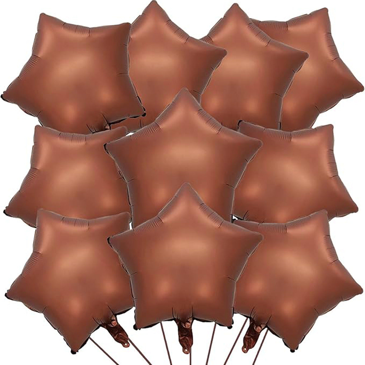 10 Pack 18 Inch Heart Star 4D Foil Balloons Set, Valentine's Day Wedding Birthday Graduation Party Decorations