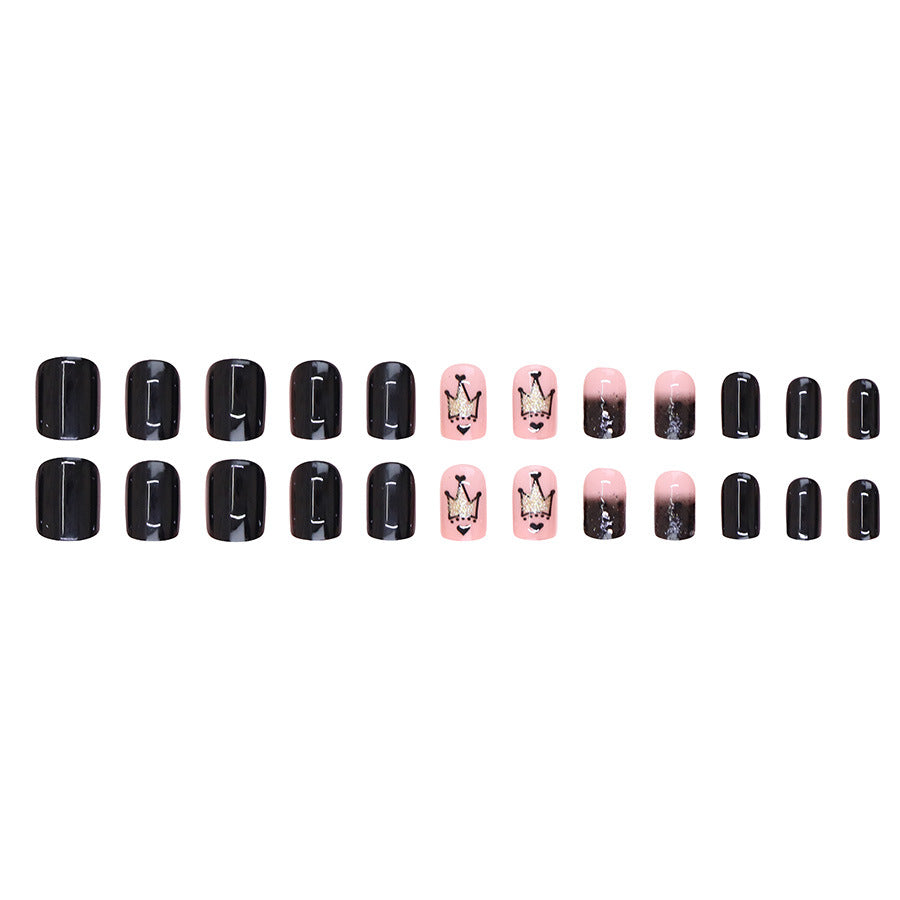 French Style Glitter Press On Nails Collection Sweet Cool Elegant Chic Fake Nails Set