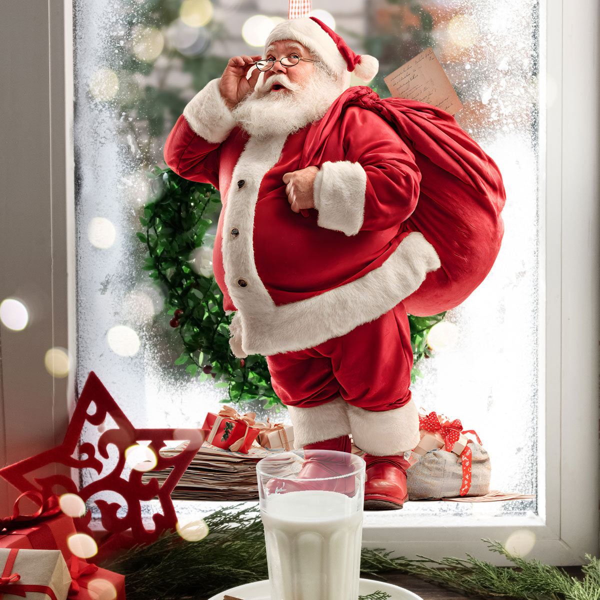 Christmas Static Cling Window Stickers, Festive Holiday Glass Decals for Home Celebration
