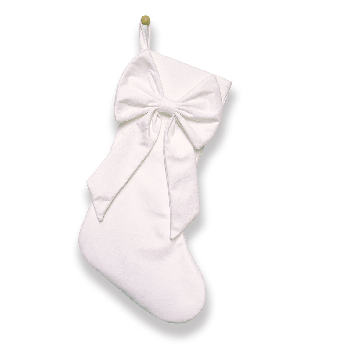 18 Inch Velvet Christmas Stockings with Bows, Plush Fireplace Hanging Gift Candy Bags