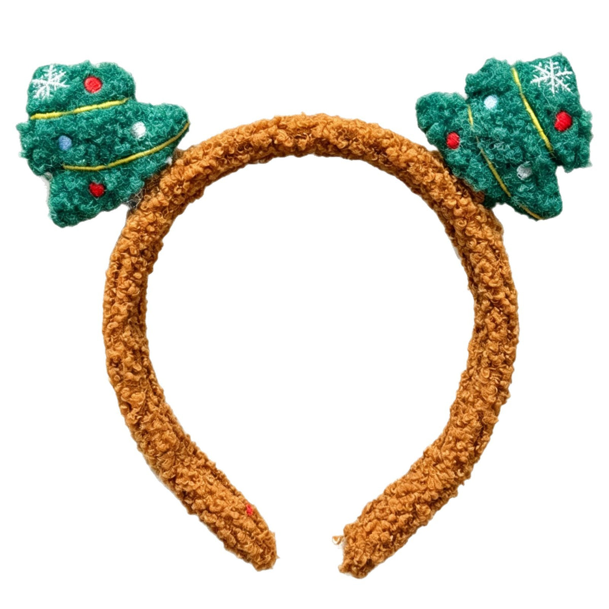 Plush Santa Reindeer Headband for Girls, Cute Christmas Hair Accessory Kids Holiday Costume