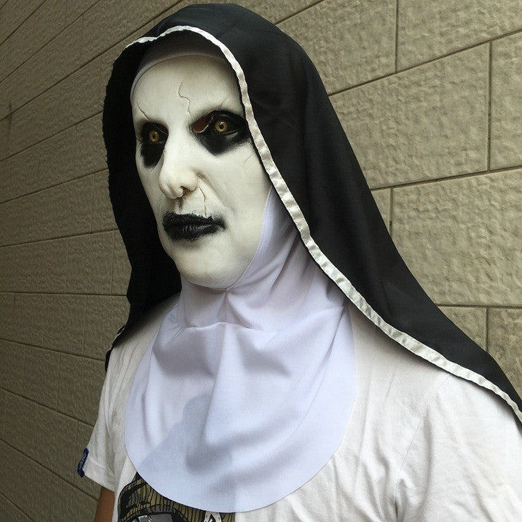 Vampire Latex Mask With Hair, Morbius Style Horror Head Mask For Masquerade Party Halloween Costume