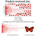 Halloween Bloody Spider Web Bat Butterfly Window Clings, Double Sided Glass Decals