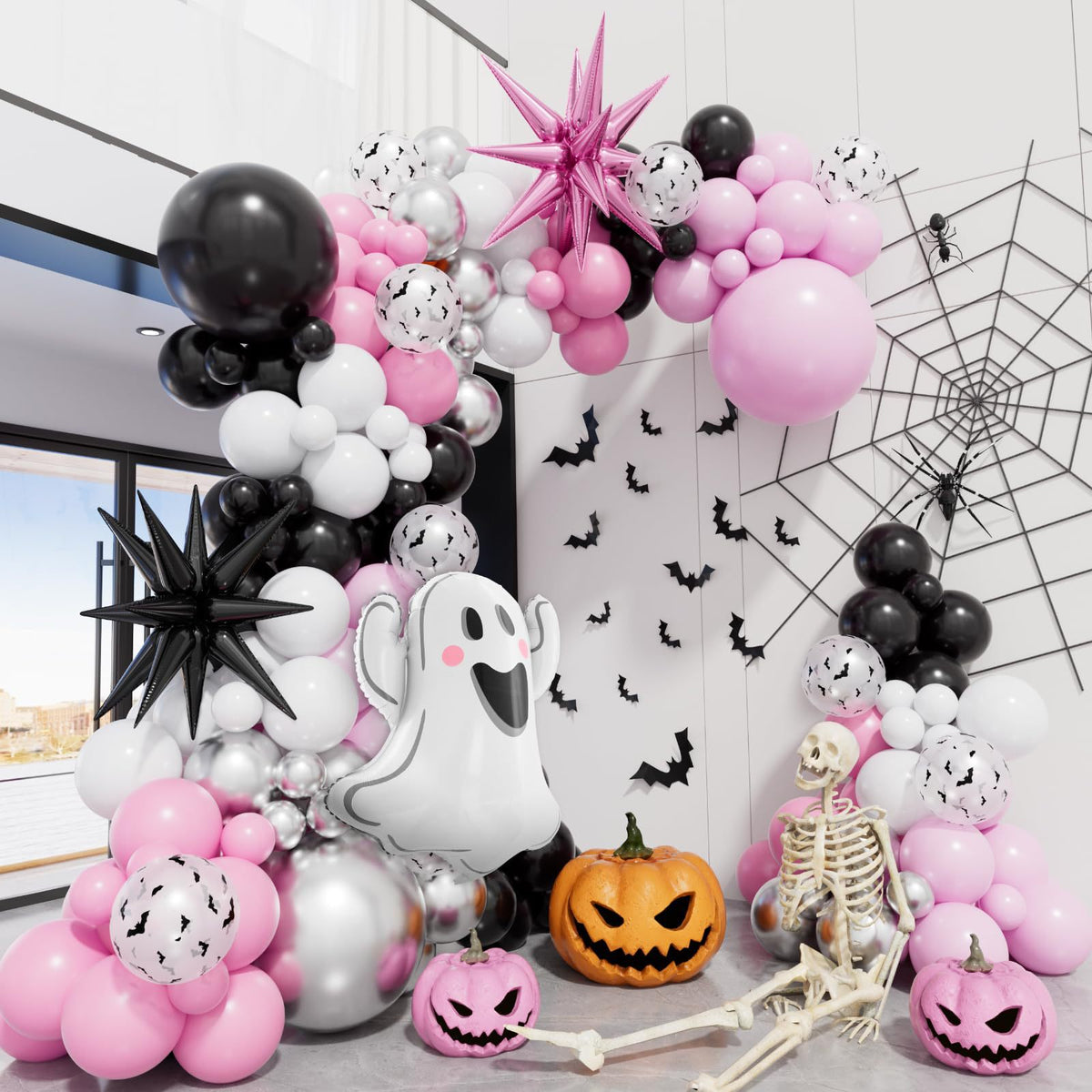 Halloween Balloon Set Arch Kit Ghost Pumpkin Theme Party Balloon Decoration Series