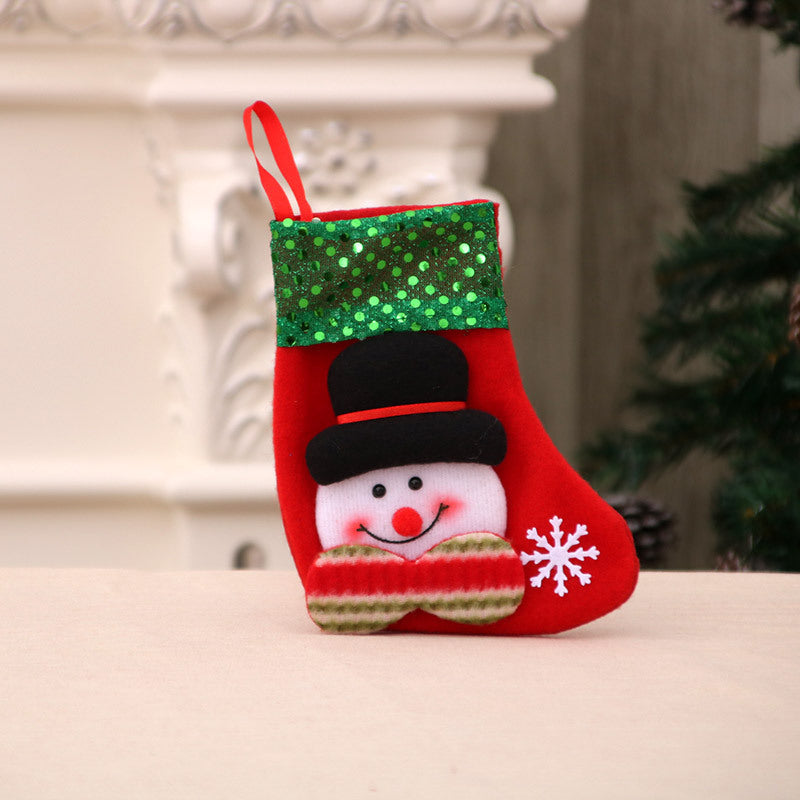 Mini Christmas Stocking Ornament Gift Bags, Small Sock Hanging Decorations for Christmas Tree