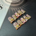 Duck Beak Summer Colorful Relief Three-dimensional Carving Pile Diamond Glittering Light Luxury Sweet White