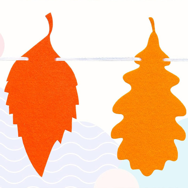 Thanksgiving Maple Leaf Banner Fall Holiday Family Gathering Hanging Bunting Decorations