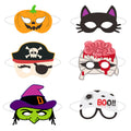 Halloween DIY Pumpkin And Vampire Cartoon Masks, Party Photo Props For Dress Up Costumes
