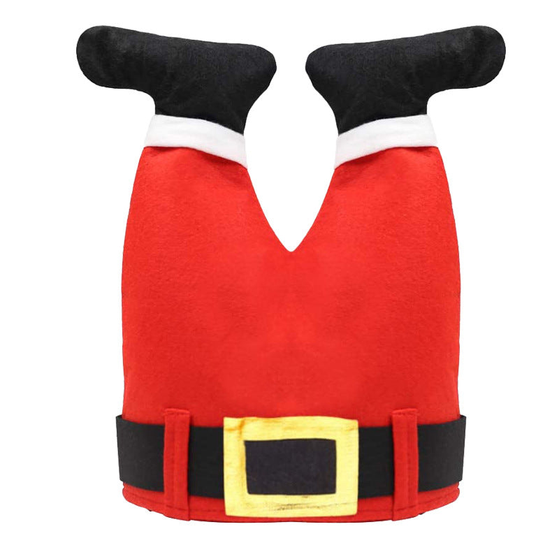 Funny Red Pants Leg Hat, Novelty Christmas Clown Hat for Kids and Adults Party Activities