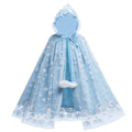 Kids Winter Princess Cape Cloak, Girls Snow Queen Style Shoulder Wrap for Christmas