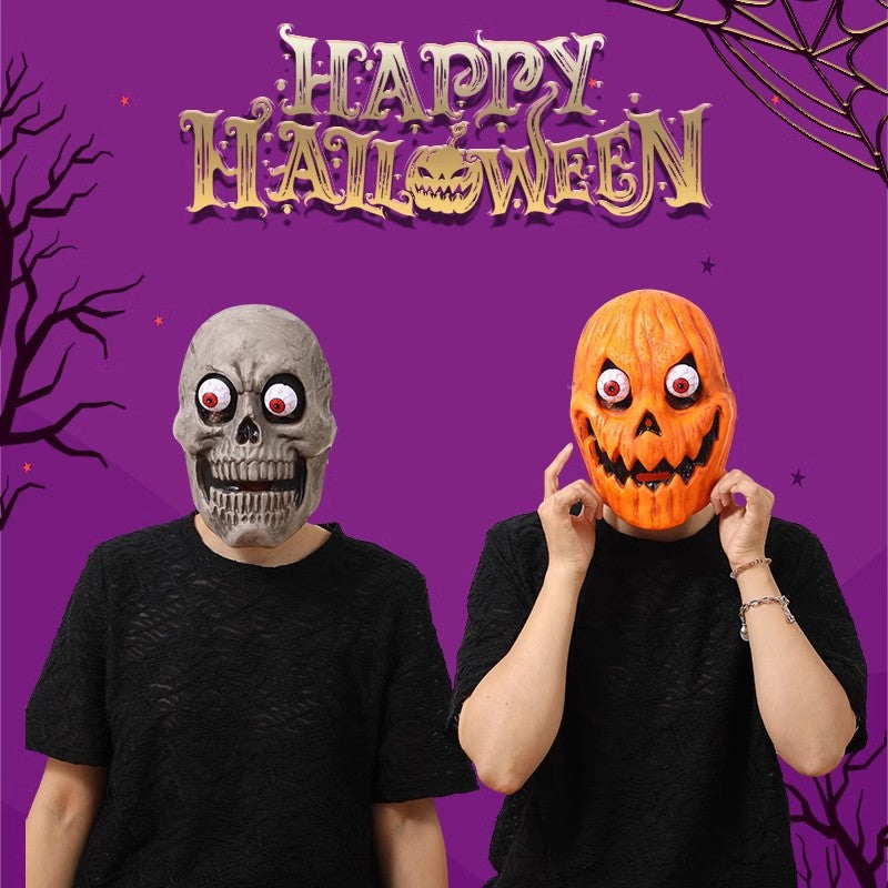 Halloween Party Masks Set, Pumpkin Eyeball Skeleton Vampire Masks For Costume Ball Bar Party Dress Up