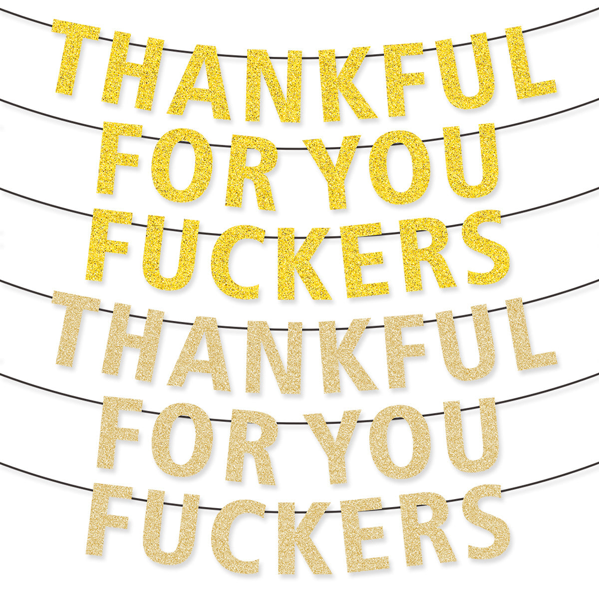 Friendsgiving Party Banner Funny Friends Gathering Decorations Bunting
