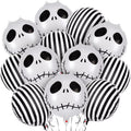 Halloween Day of the Dead Skull Foil Balloons Set, Spooky Party Decorations