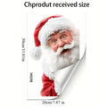 Double Sided Santa Christmas Window Stickers, Holiday Glass Decals for Living Room Decor