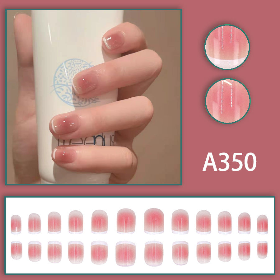 French Sparkle Rhinestone Press On Nails Collection Sweet Glam Line Design Fake Nails