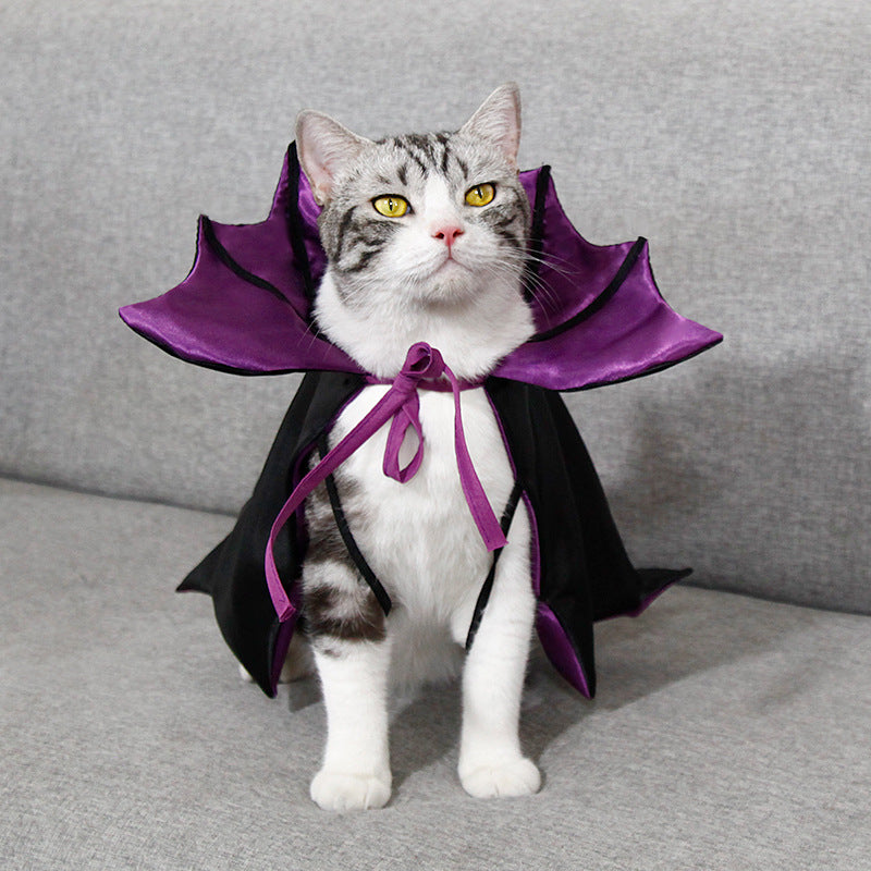 Halloween Bat Cape Costume for Dogs and Cats, Funny Pet Dress Up Cloak