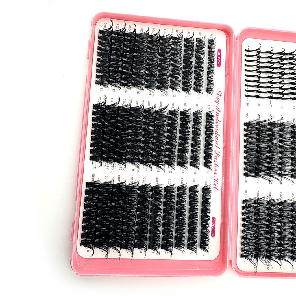 600 Clusters Spike False Eyelashes, 100D Wispy Fairy Eye Lash Extensions For DIY Lash Looks