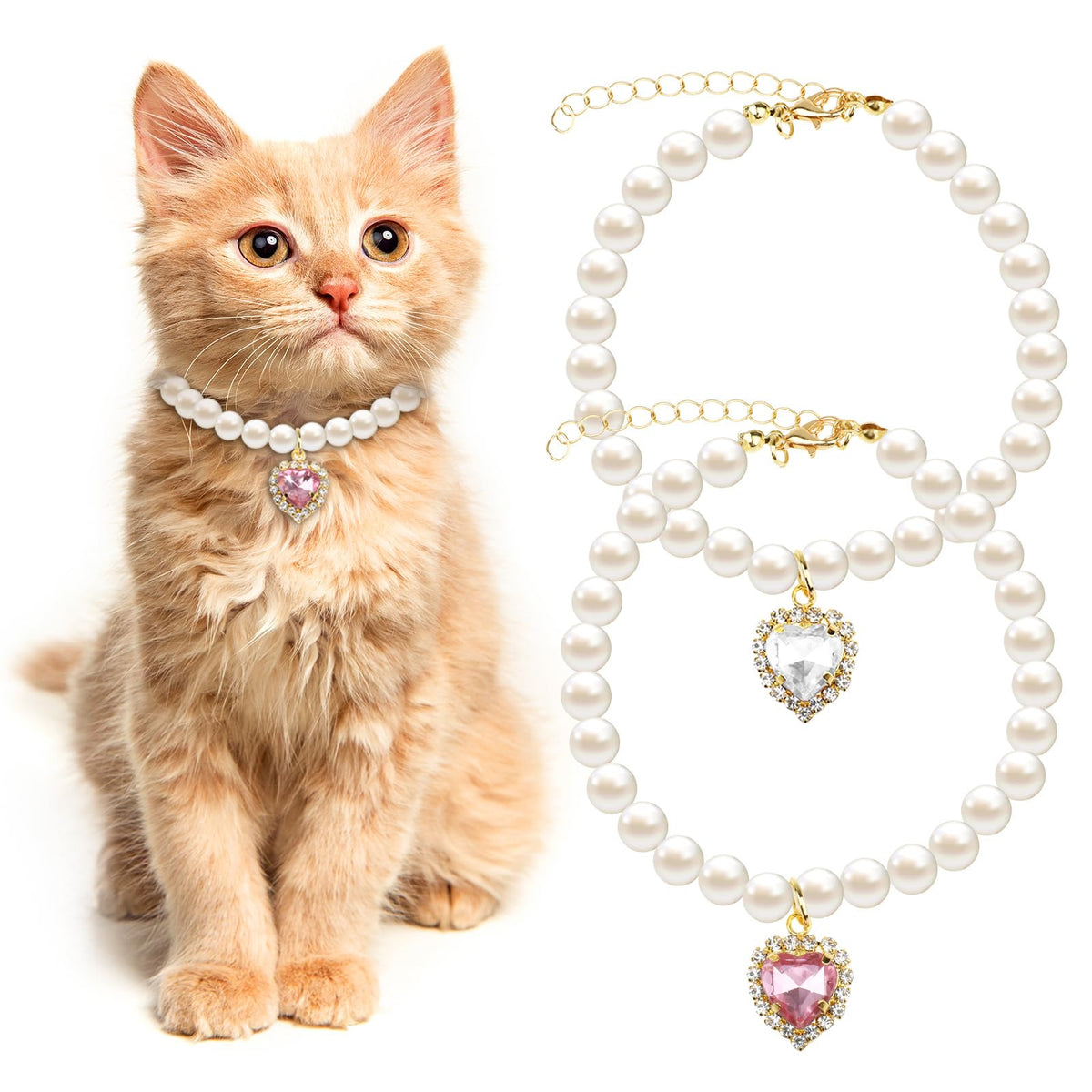 Fashion Pet Collar Necklace Cute Bow Tie Cat Dog Accessories Adjustable
