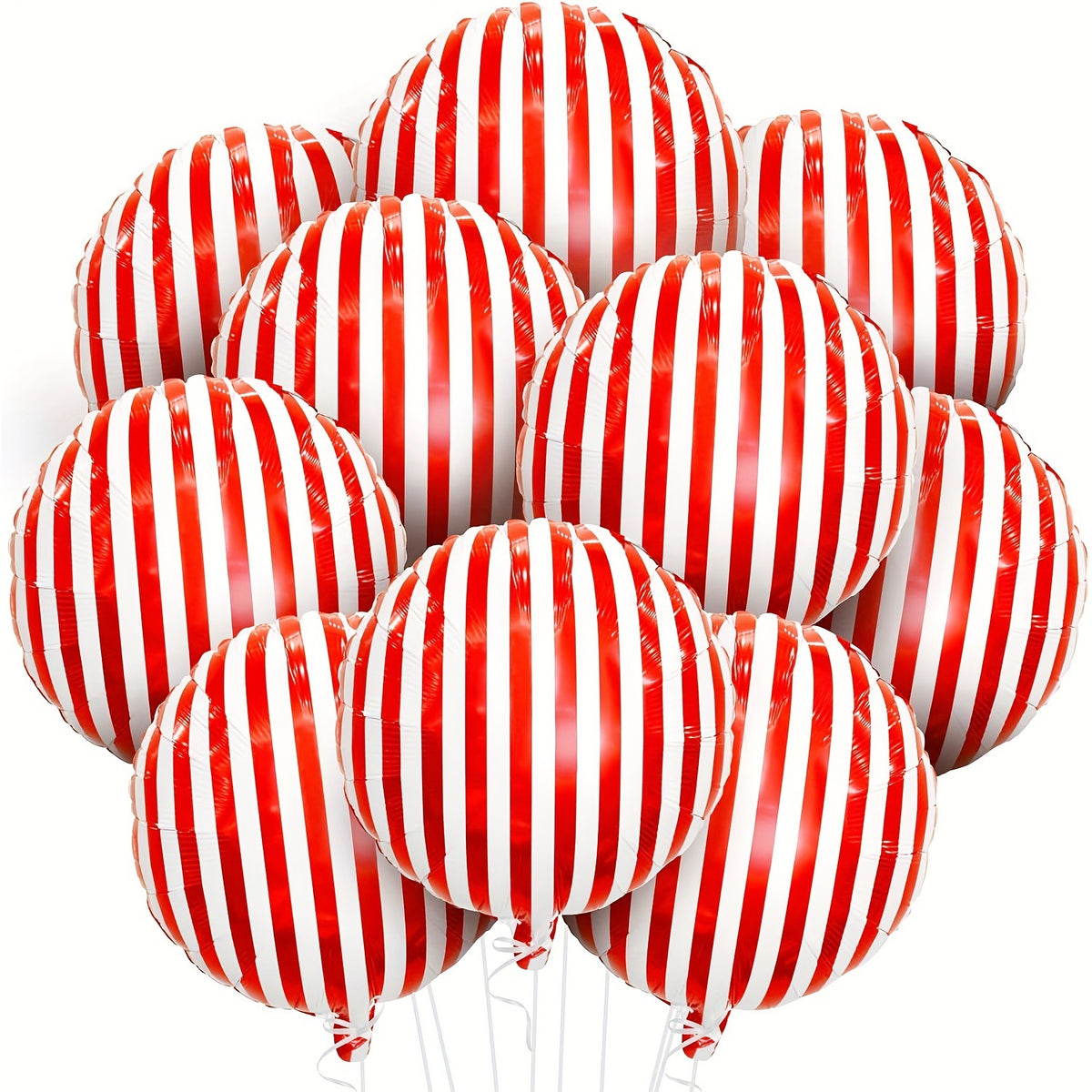 10 Pack 18 Inch Heart Star 4D Foil Balloons Set, Valentine's Day Wedding Birthday Graduation Party Decorations