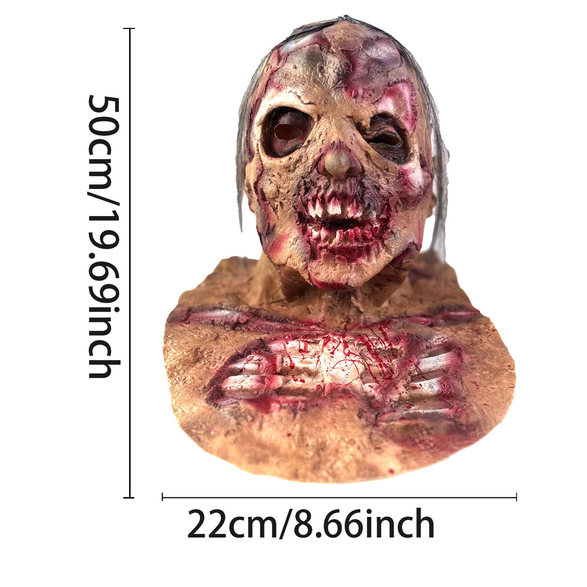 Halloween Bleeding Clown Latex Mask, Scary Vampire Zombie Full Face Mask