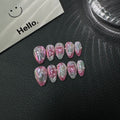 Hot Sale Aurora Smudge Hand Painted Three-dimensional Latte White Premium Press on Nails