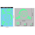 Glow in the Dark Santa Reindeer Window Stickers, Green Fluorescent Snowflake Static Cling Decor