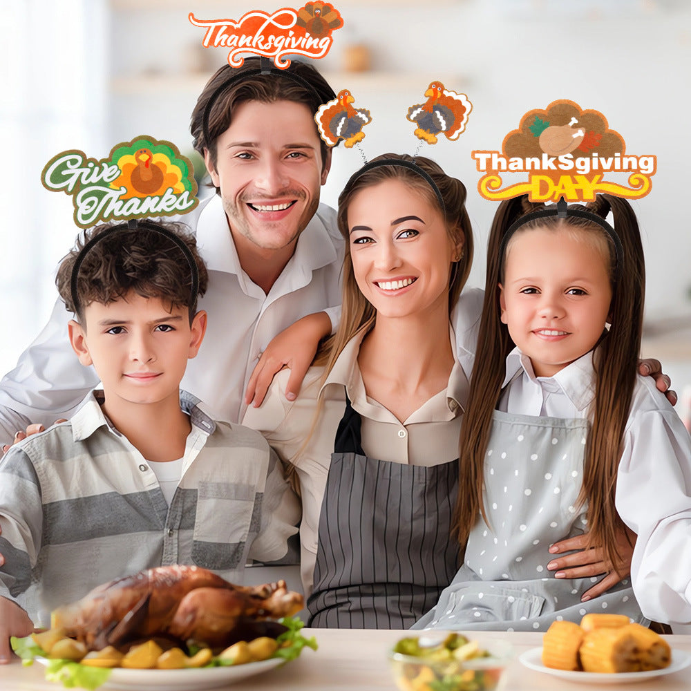 Thanksgiving Turkey Headband with Drumstick Kids Adults Party Costume Accessory