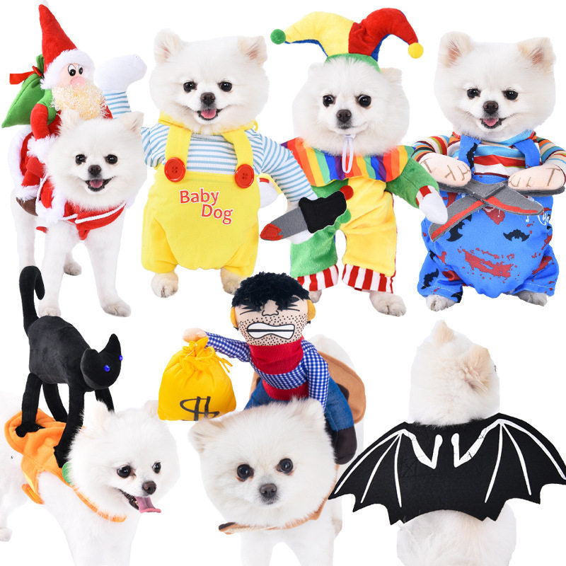 Vampire Pet Cape Costume, Funny Halloween Outfit for Cats and Dogs Adjustable