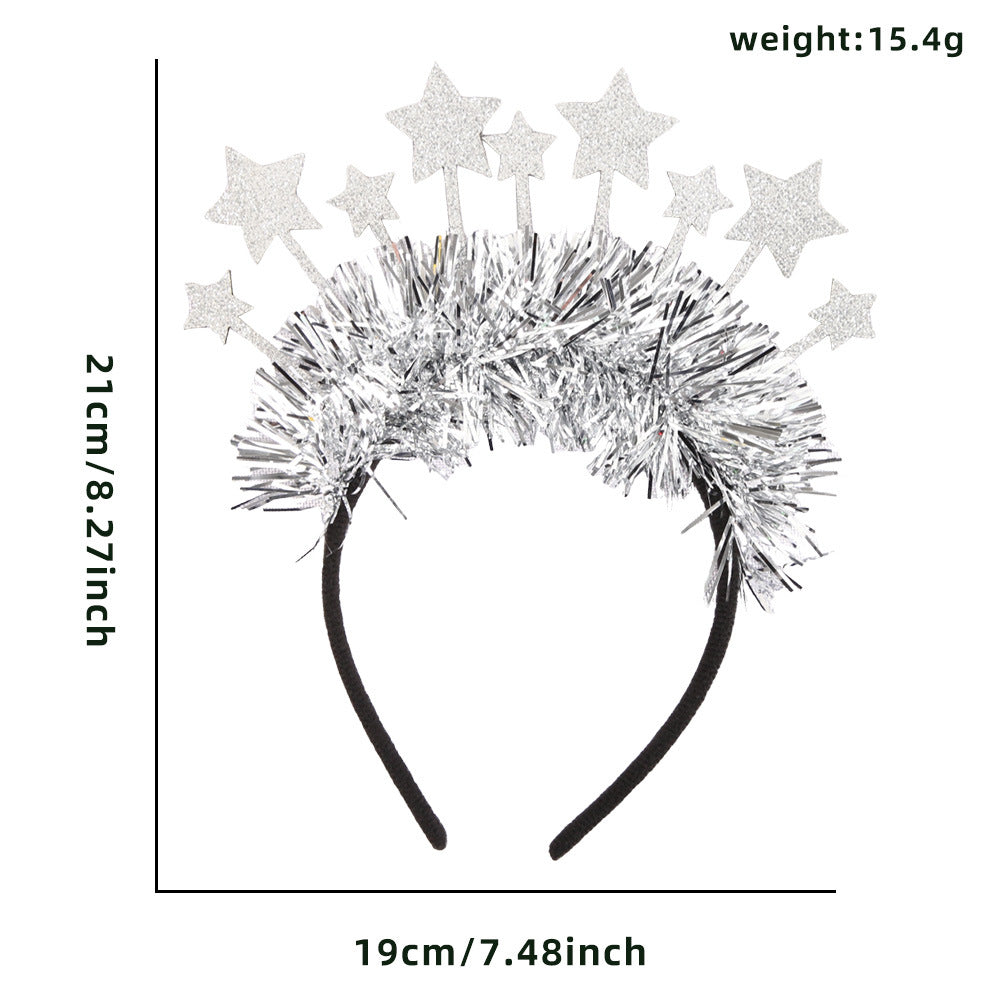 Christmas Star Striped Headbands for Party Costume and Photo Props
