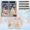 Christmas Window Clings Santa Snowflake Static Sticker Double Sided Removable Glass Decor