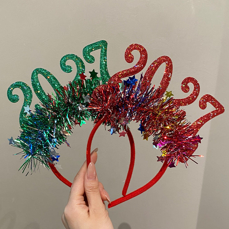 Number Headbands for Christmas New Year Party, Photo Prop Headwear for Kids and Adults