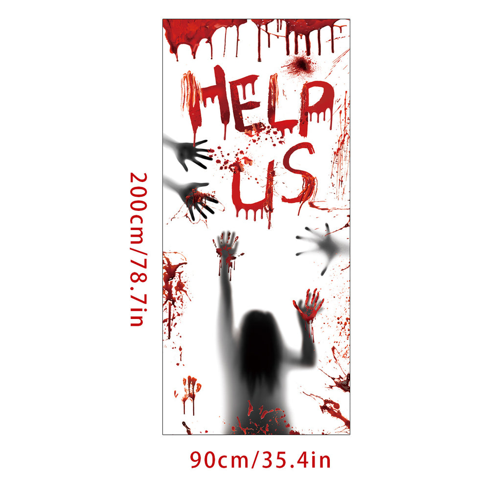 Halloween Sticker Decorations For Storefront Windows And Glass Doors, Scene Setting Wall Decals