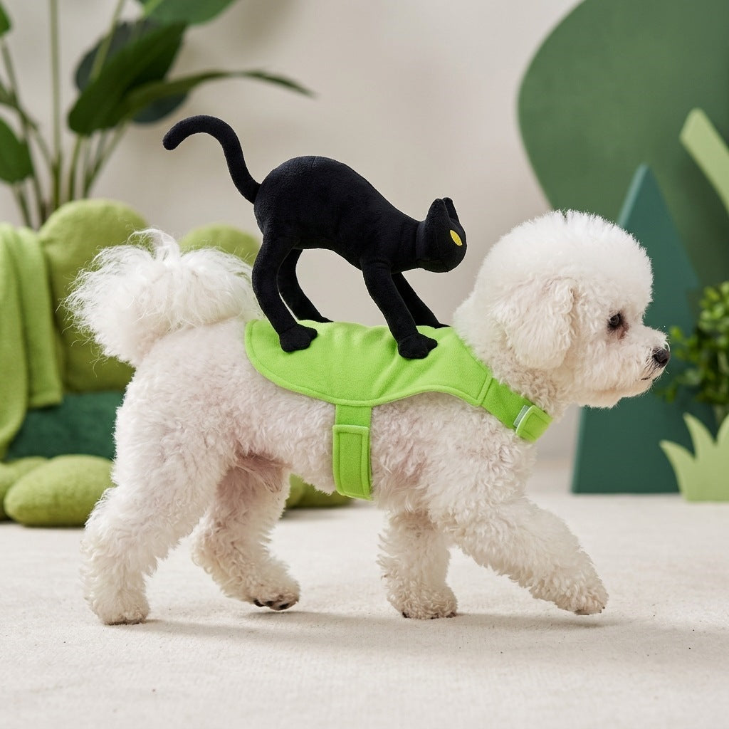 Vampire Pet Cape Costume, Funny Halloween Outfit for Cats and Dogs Adjustable