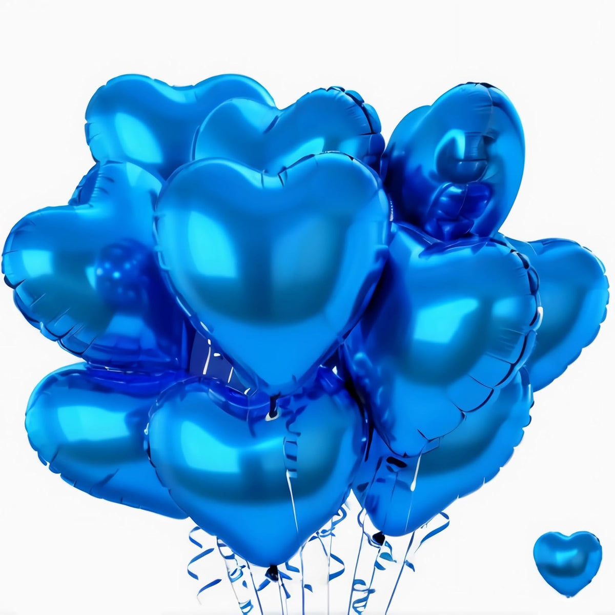 10 Pack 18 Inch Heart Star 4D Foil Balloons Set, Valentine's Day Wedding Birthday Graduation Party Decorations