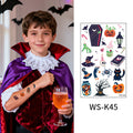 Halloween Glow in the Dark Temporary Tattoos, Waterproof Kids Cartoon Glow Stickers