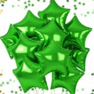 10 Pack 18 Inch Heart Star 4D Foil Balloons Set, Valentine's Day Wedding Birthday Graduation Party Decorations