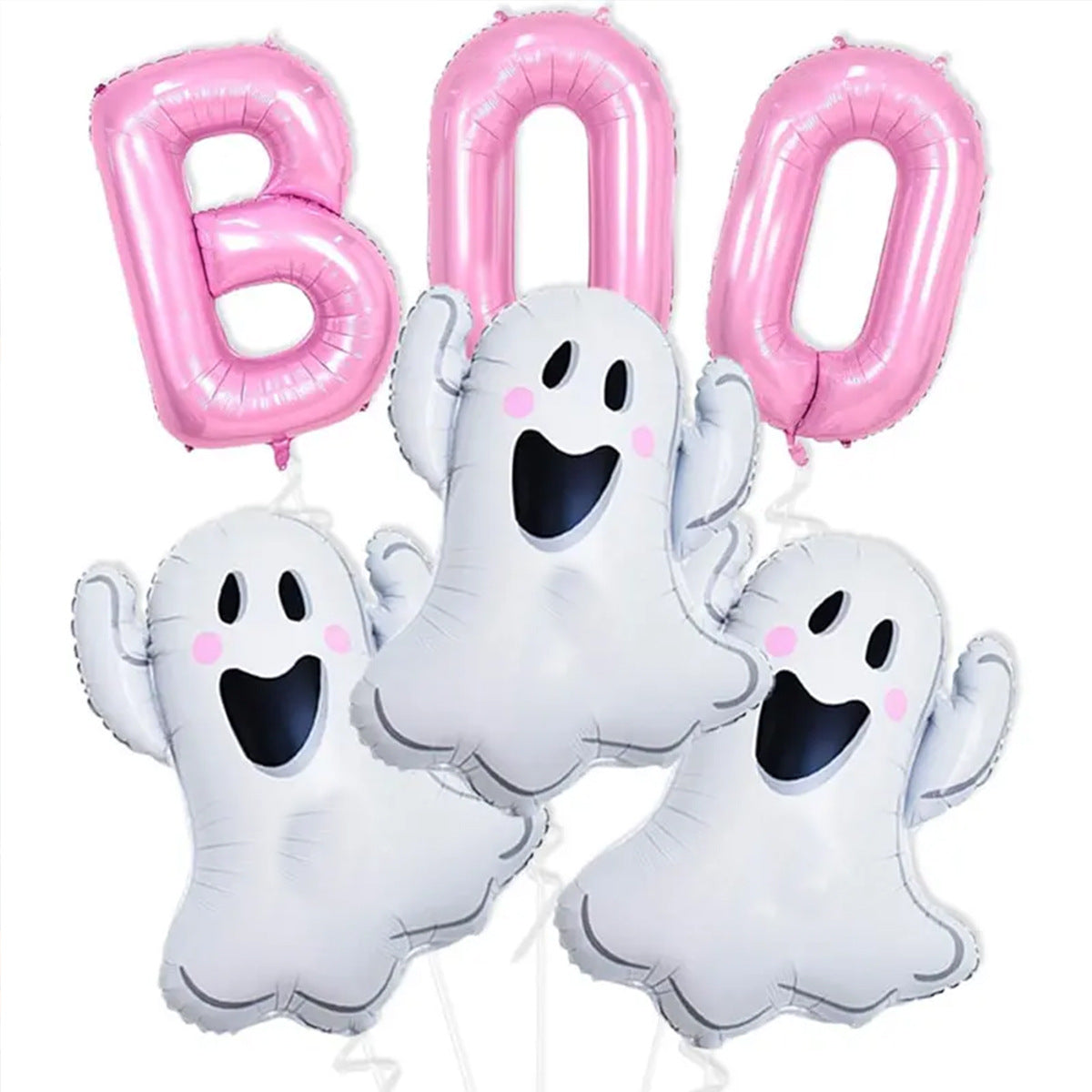 Halloween Foil Balloon Set, Ghost Pumpkin Spider And BOO Letter Balloons For Party Decorations