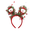 Colorful Star Tinsel Headband, Christmas Tree Snowman Glove Holiday Party Hair Hoop