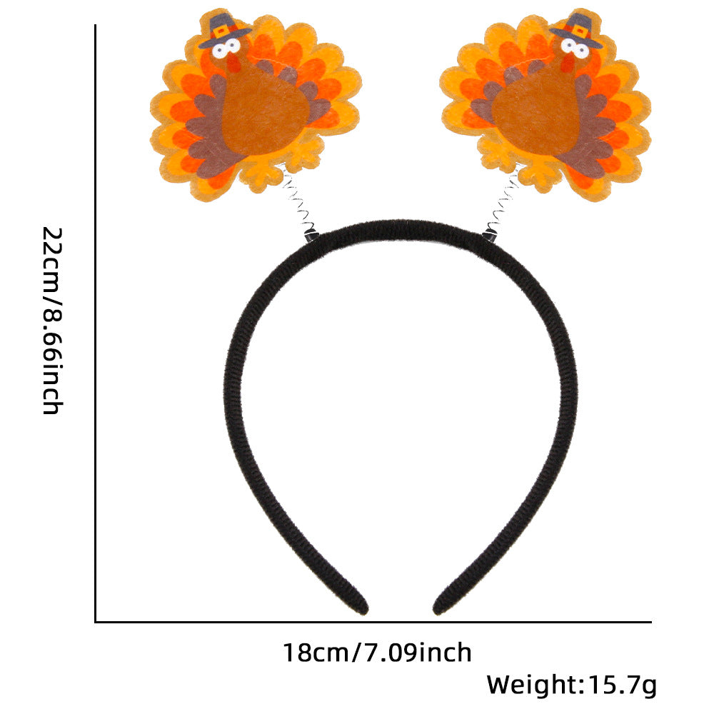 Thanksgiving Turkey Headband with Drumstick Kids Adults Party Costume Accessory